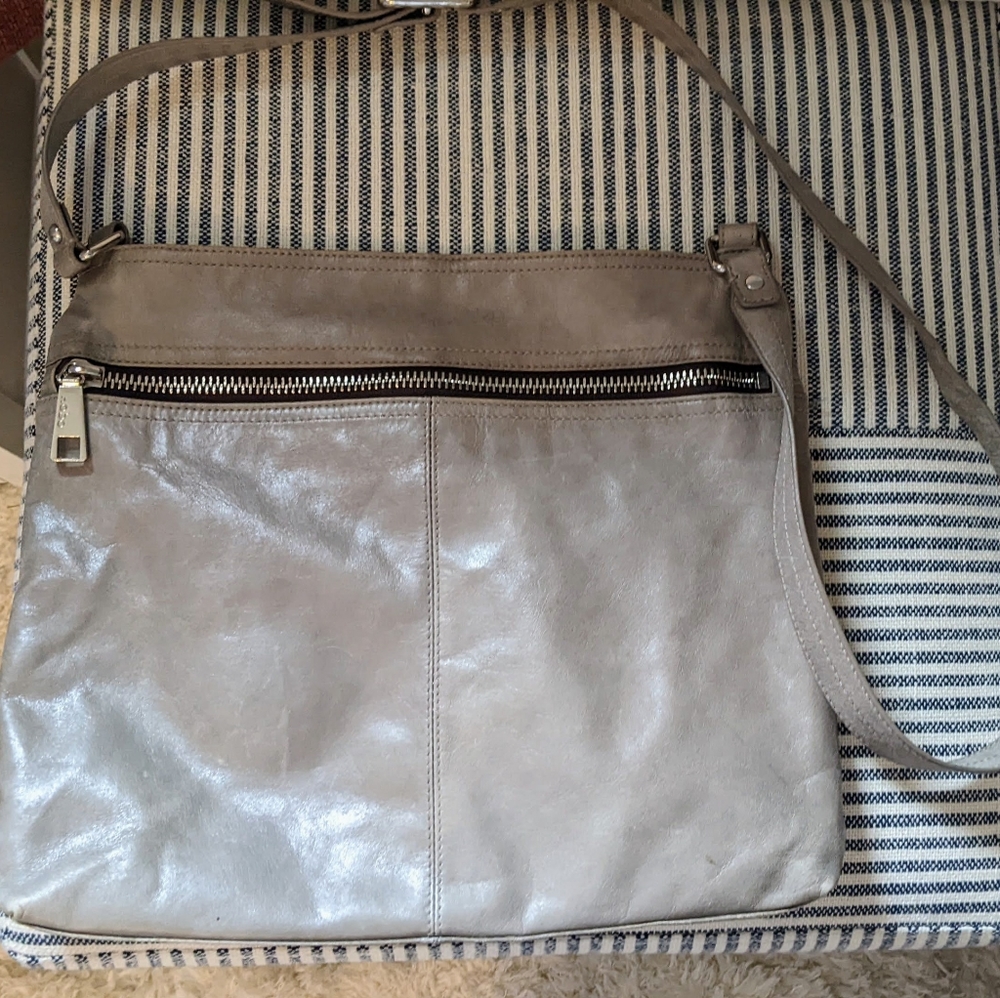 Hobo Grey Leather Purse